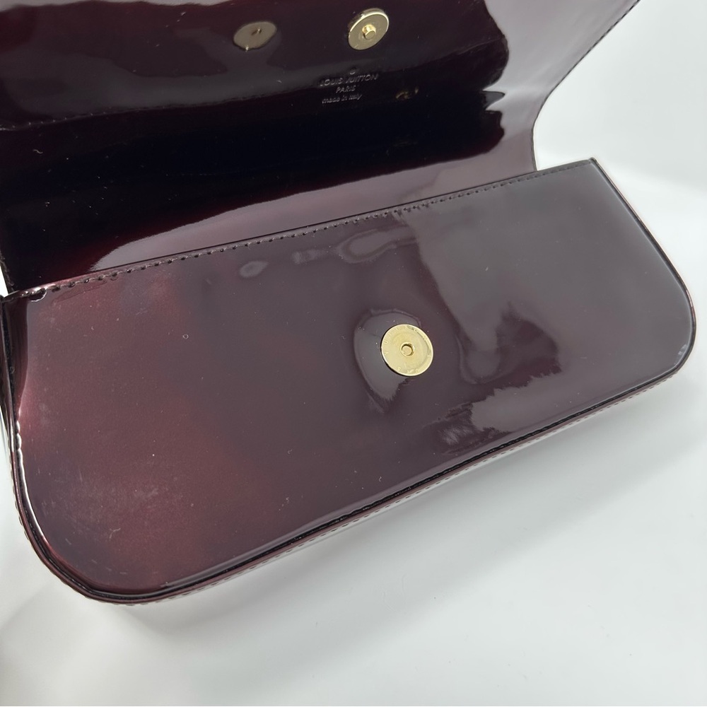 Louis Vuitton Dark Burgundy Clutch with Gold Logo - Picture 9 of 16